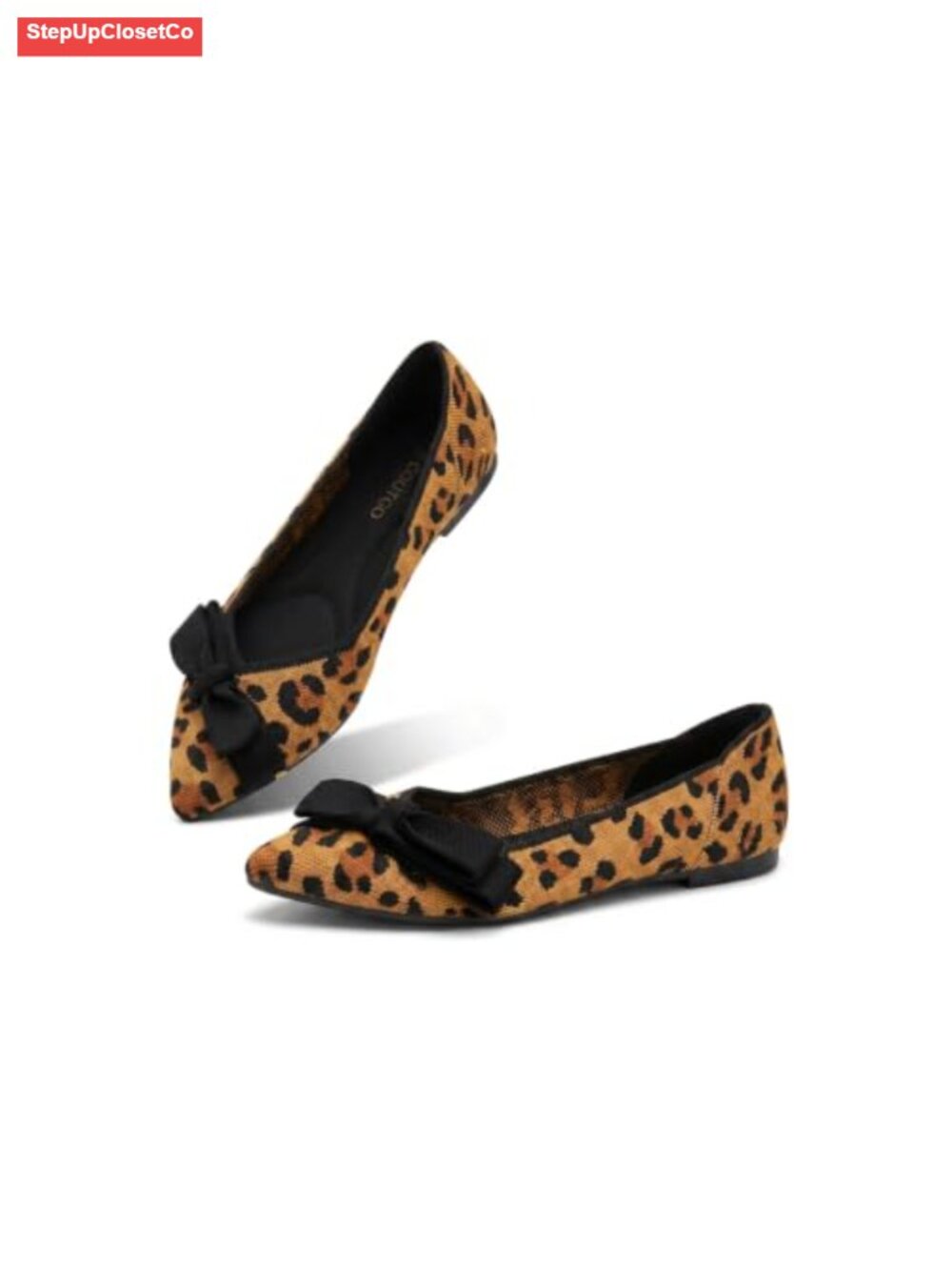 Women's Pointed Toe Knit Ballet Flats Comfortable Slip On Work Shoes
